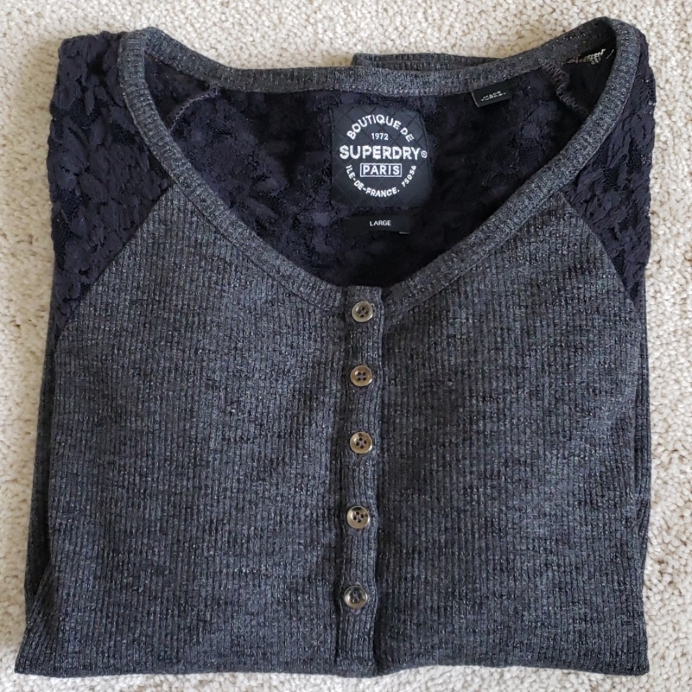 NWOT ribbed Super dry 3/4 sleeve shirt